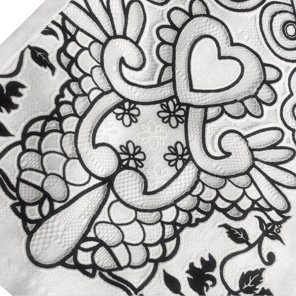 NWT sz 18 New York & Company PAPER WHITE Threaded Summer Skirt w/ Black Pattern - Picture 3 of 10